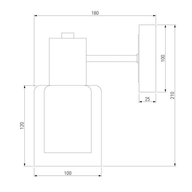 Бра Eurosvet Notion 70219/1 черный/античная бронза изображение 2 Бра Eurosvet Notion 70219/1 черный/античная бронза Фото № 2