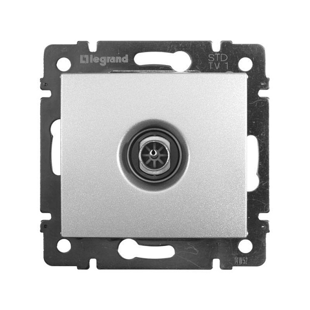ТВ-розетка Звезда Legrand Valena алюминий 770129 Фото № 1