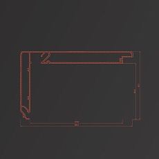 Профиль Flexy для изготовления прямых и угловых ниш для штор 11313 STANDART02 80 LED 9016 1