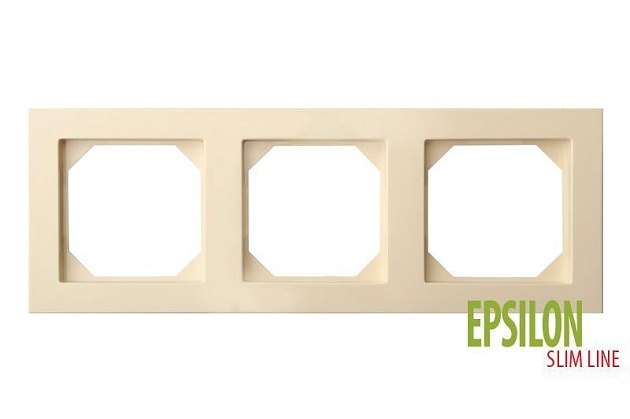 Рамка 3-постовая Liregus Epsilon бежевый 28-0883 Фото № 3