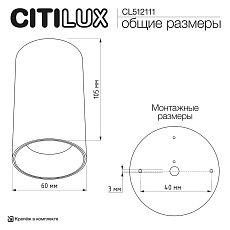Потолочный светильник Citilux Axel CL512111 1