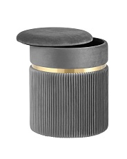 Пуф Stool Group Миранда с ящиком велюр серый 19B352VA-8167-55 1