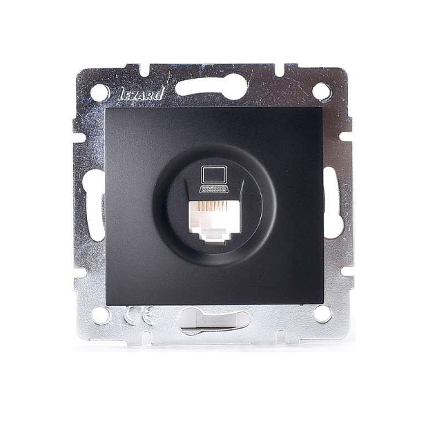Розетка компьютерная Lezard Karina черная 707-4288-139 изображение 1 Розетка компьютерная Lezard Karina черная 707-4288-139 Фото № 1