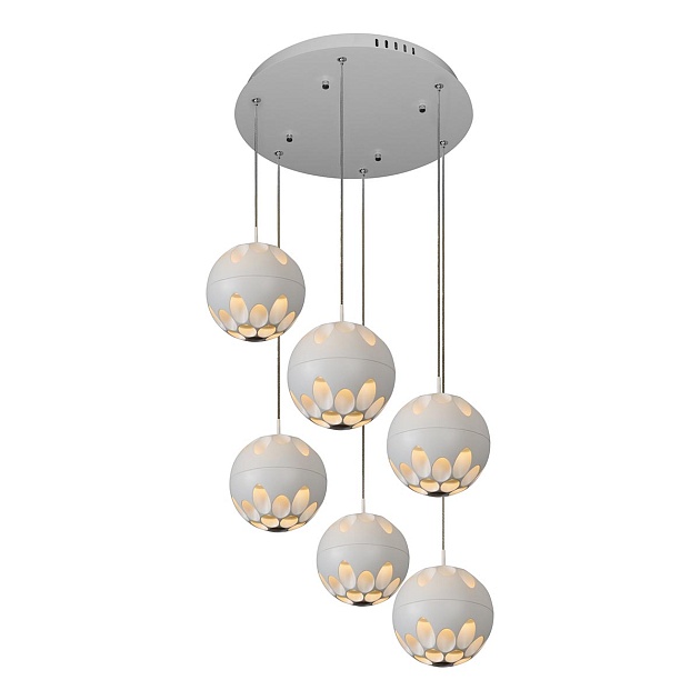 Подвесная светодиодная люстра iLedex Mob P1009-6 WH Фото № 3
