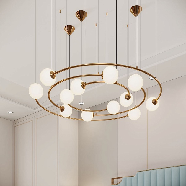 Подвесная люстра Bogates Brook 359/12 латунь изображение 8 Подвесная люстра Bogates Brook 359/12 латунь Фото № 8