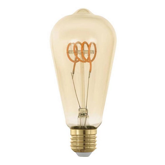 Лампа светодиодная Eglo E27 5W 2200K янтарная 11887 изображение 1 Лампа светодиодная Eglo E27 5W 2200K янтарная 11887 Фото № 1