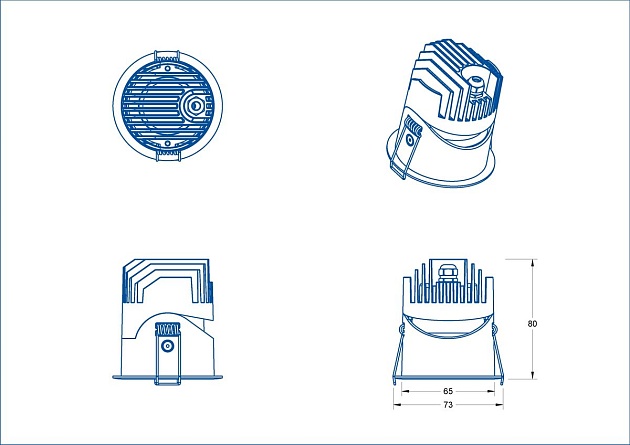 Встраиваемый светодиодный светильник Fiberli 1005E65, 10Вт 12130604 Фото № 2
