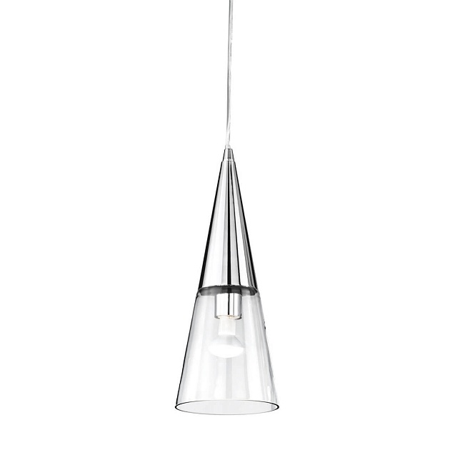Подвесной светильник Ideal Lux Cono SP1 Cromo 017440 изображение 1 Подвесной светильник Ideal Lux Cono SP1 Cromo 017440 Фото № 1