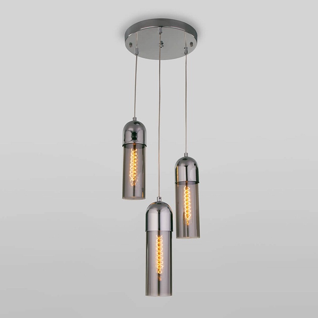 Подвесная люстра Eurosvet Airon 50180/3 дымчатый изображение 3 Подвесная люстра Eurosvet Airon 50180/3 дымчатый Фото № 3