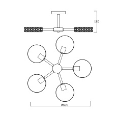 Потолочная люстра Escada Banjo 679/5P Black 1