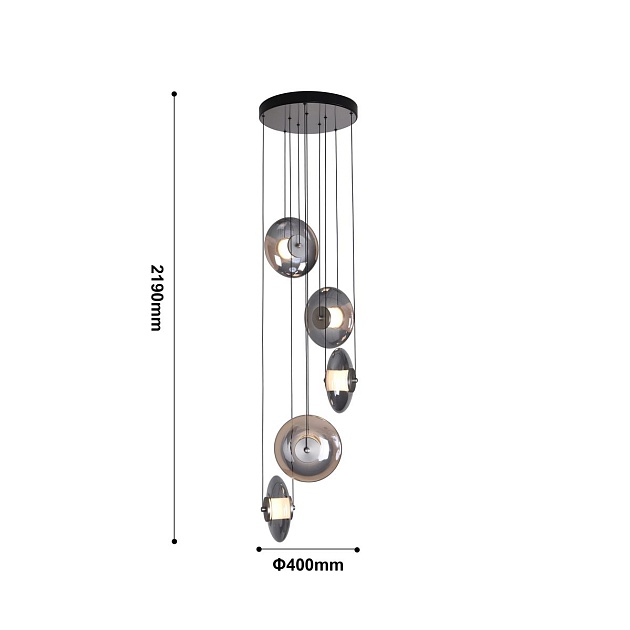 Подвесная светодиодная люстра Favourite Rulle 4373-5P изображение 2 Подвесная светодиодная люстра Favourite Rulle 4373-5P Фото № 2