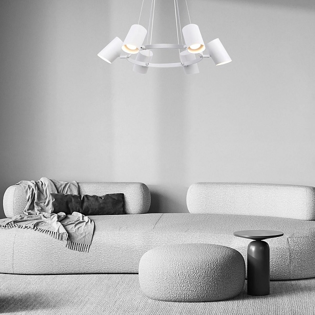 Подвесная люстра Eurosvet Splay 70147/6 белый изображение 2 Подвесная люстра Eurosvet Splay 70147/6 белый Фото № 2