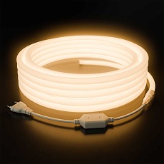 Комплект светодиодного НЕОНа Apeyron 220В, 6Вт/м, 300лм/м, 3000К, smd 2835, 144д/м, круглый d=14, 10м, IP65 (сетевой шнур, заглушка, крепеж - 10шт) 10