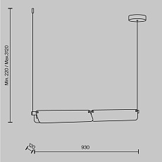 Подвесной светодиодный светильник Maytoni Flat MOD296PL-L20BS3K 1