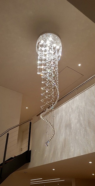 Каскадная люстра Artglass Spiral 600X2500 Chaos CE изображение 6 Каскадная люстра Artglass Spiral 600X2500 Chaos CE Фото № 6