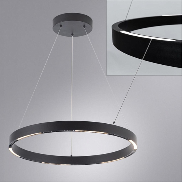 Подвесной светодиодный светильник Arte Lamp Lao A2189LM-1BK Фото № 5