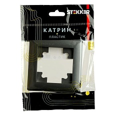 Рамка 1-местная Stekker Катрин черный PFR00-7001-05 39812 1