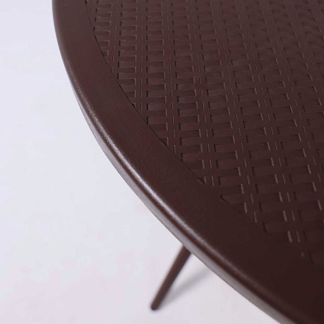 Садовый стол AksHome Palermo 65*71, пластик, коричневый 94019 Фото № 5