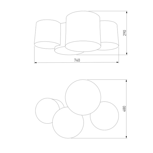 Потолочный светильник TK Lighting 6592 Mona Nature Фото № 2