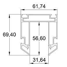 Закладной профиль для натяжного потолка Denkirs Smart TR3040-AL 5