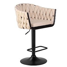 Стул барный DOBRIN LEON (бежевая ткань (LAR 275-1)) 9690-LM LEON 4