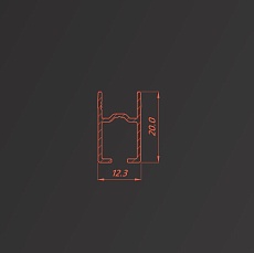 Однорядный карнизный профиль Flexy 10175 SHTORKA 01 9005 1