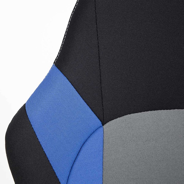 Игровое кресло AksHome Flaviy черный/серый/синий, ткань 86380 изображение 5 Игровое кресло AksHome Flaviy черный/серый/синий, ткань 86380 Фото № 5