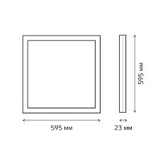 Встраиваемый светодиодный светильник Gauss с равномерной засветкой 842161340 1