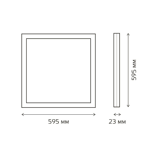 Встраиваемый светодиодный светильник Gauss с равномерной засветкой 842161340 Фото № 2