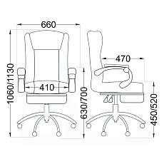 Кресло руководителя AksHome Chief Massag черный, экокожа 80978 1