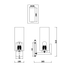 Бра Maytoni Fortano MOD089WL-01BS 2