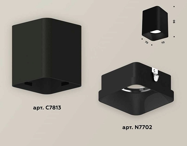 Комплект накладного светильника Ambrella Techno XS7813002 (C7813, N7702) Фото № 3