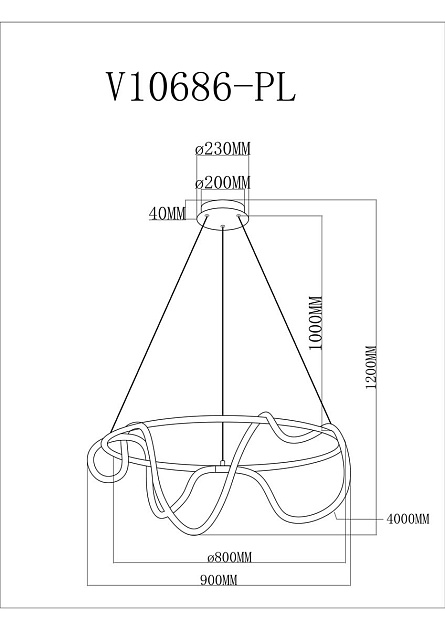 Подвесной светодиодный светильник Moderli True V10686-PL изображение 2 Подвесной светодиодный светильник Moderli True V10686-PL Фото № 2