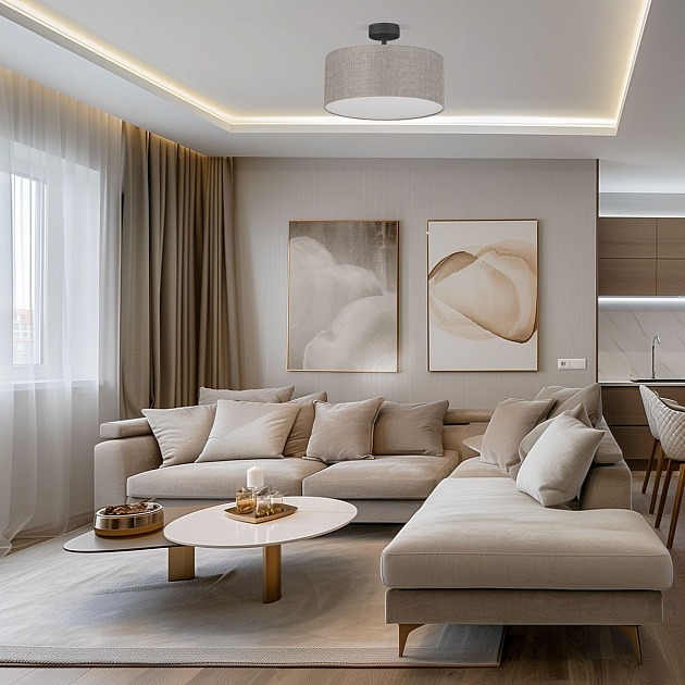 Потолочный светильник TK Lighting 6247 Rondo Linen изображение 5 Потолочный светильник TK Lighting 6247 Rondo Linen Фото № 5