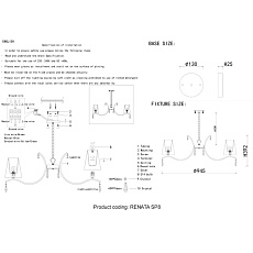Подвесная люстра Crystal Lux Renata SP8 Gold 1