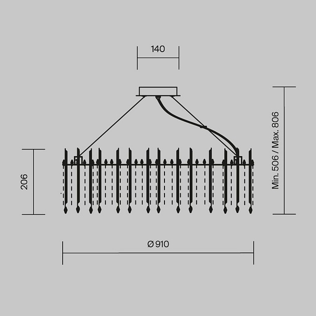 Подвесная люстра Maytoni Rocio MOD036PL-18N изображение 3 Подвесная люстра Maytoni Rocio MOD036PL-18N Фото № 3