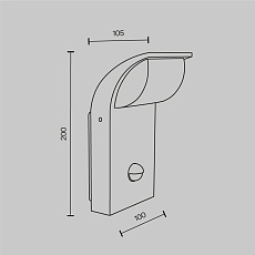 Уличный настенный светодиодный светильник Maytoni Stock O446WL-L7GF3KSR 1