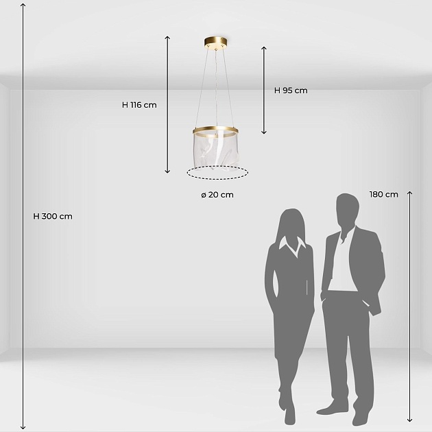 Подвесной светодиодный светильник De City Конти 488013201 Фото № 2