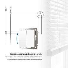 Выключатель двухклавишный с самовозвратом Werkel белый матовый W1122461 4690389192364 5