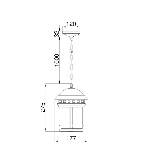 Уличный подвесной светильник Maytoni Salamanca O031PL-01BR Фото № 4