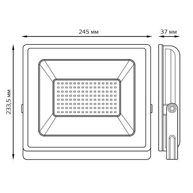 Прожектор светодиодный Gauss 100W 613100100 изображение 5 Прожектор светодиодный Gauss 100W 613100100 Фото № 5