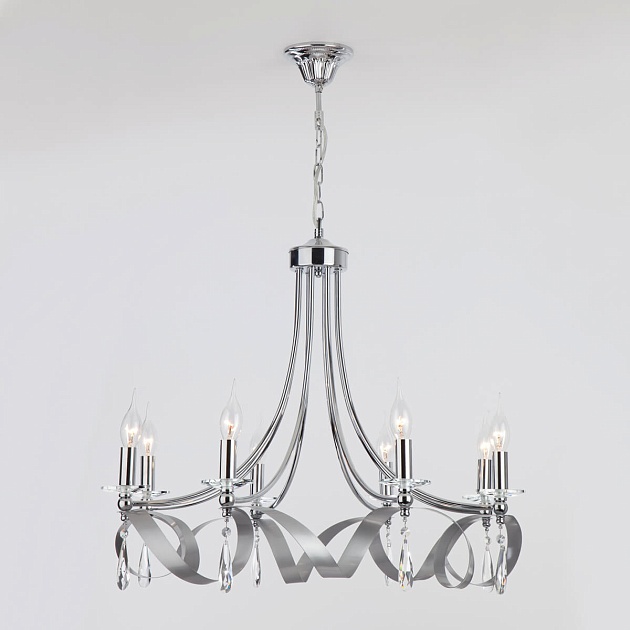 Подвесная люстра Eurosvet 60064/8 хром изображение 1 Подвесная люстра Eurosvet 60064/8 хром Фото № 1