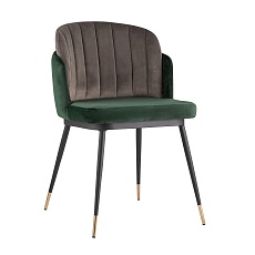 Кухонный стул Stool Group Пенелопа вельвет зеленый+коричневый FDC8054 FUT-73 + FUT-54