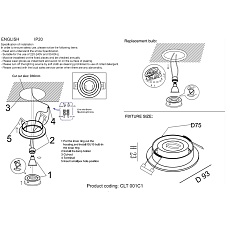 Встраиваемый светильник Crystal Lux CLT 001С1 BL 1