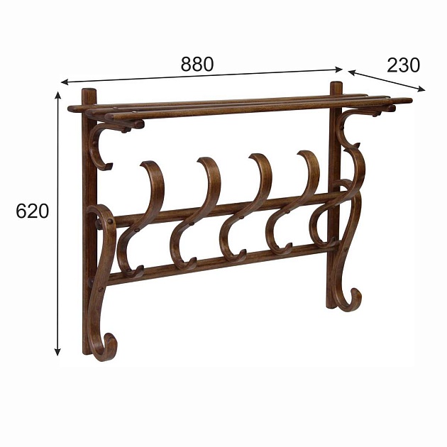 Настенная вешалка Мебелик В 7Н 001673 Фото № 3