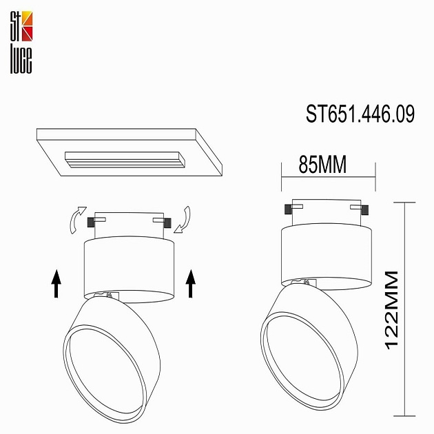 Трековый светодиодный светильник ST Luce ST651.446.09 Фото № 2