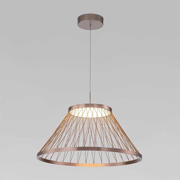 Подвесной светодиодный светильник Eurosvet Cesta 40017/1 LED коричневый изображение 1 Подвесной светодиодный светильник Eurosvet Cesta 40017/1 LED коричневый Фото № 1