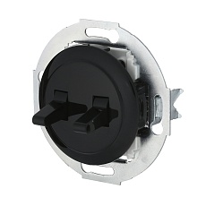 Выключатель LK Studio 2-рычажковый (схема 5) 16 A, 250 B (черный) Vintage 882308-1 2