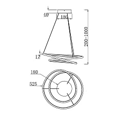 Подвесной светодиодный светильник Maytoni Nola MOD100PL-L47BSK1 5
