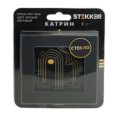 Рамка 1-постовая Stekker Катрин черный матовый GFR00-7001-05М 49600 1